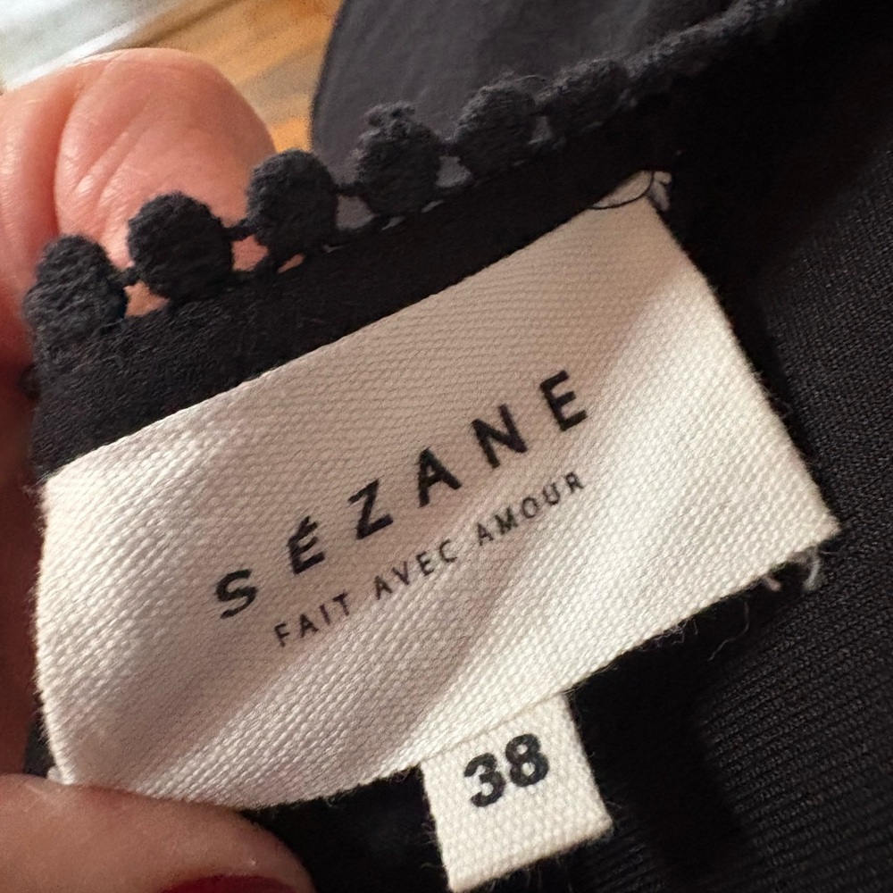 Sézane Black Dress with Colorful Floral Embroidery - Picture 10 of 13
